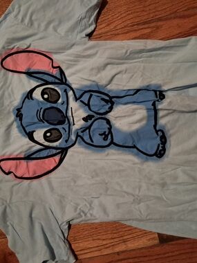 Disney Blue and Pink Stitch Graphic Tee